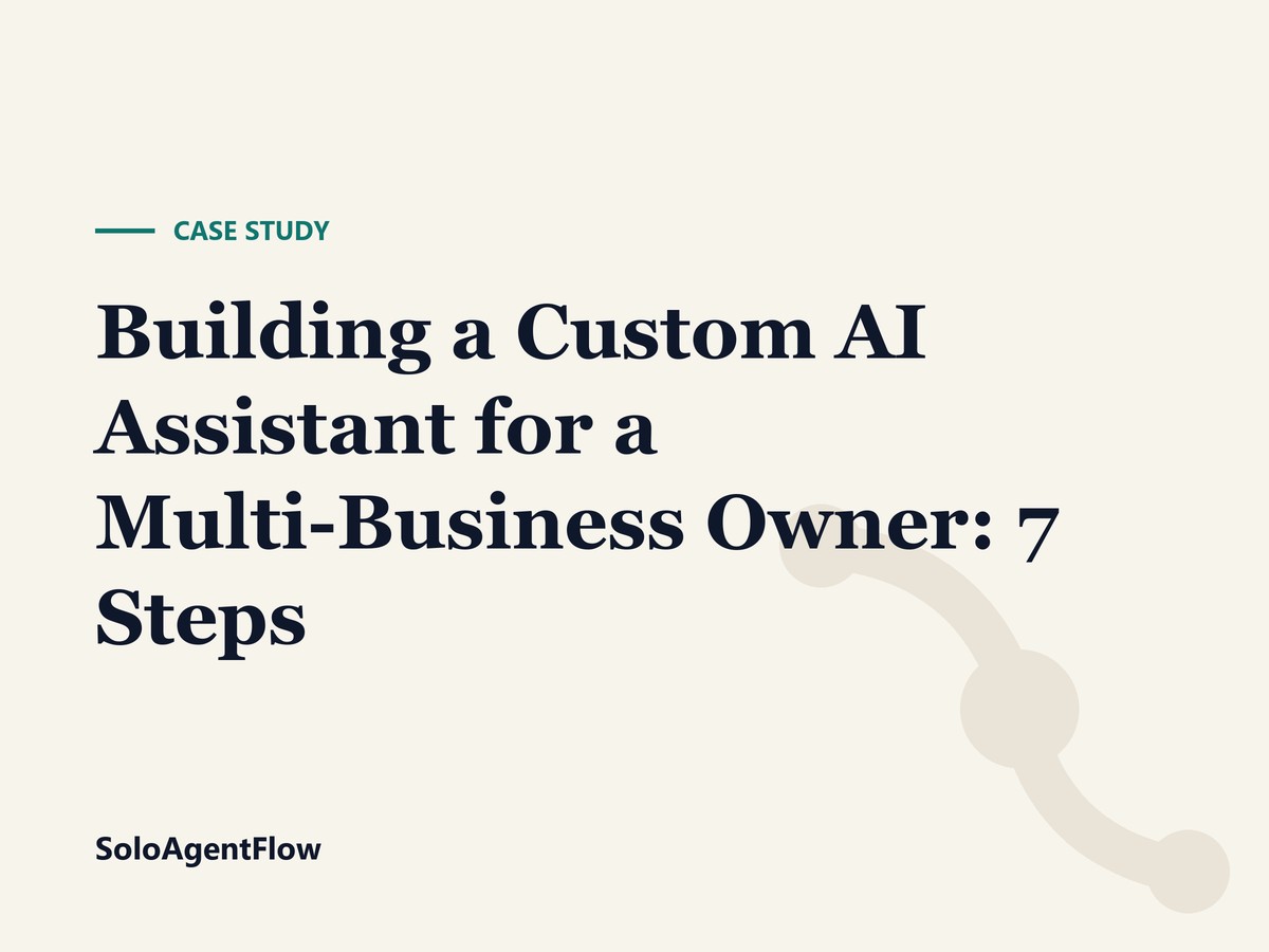 Building a Custom AI Assistant for a Multi-Business Owner: 7 Steps