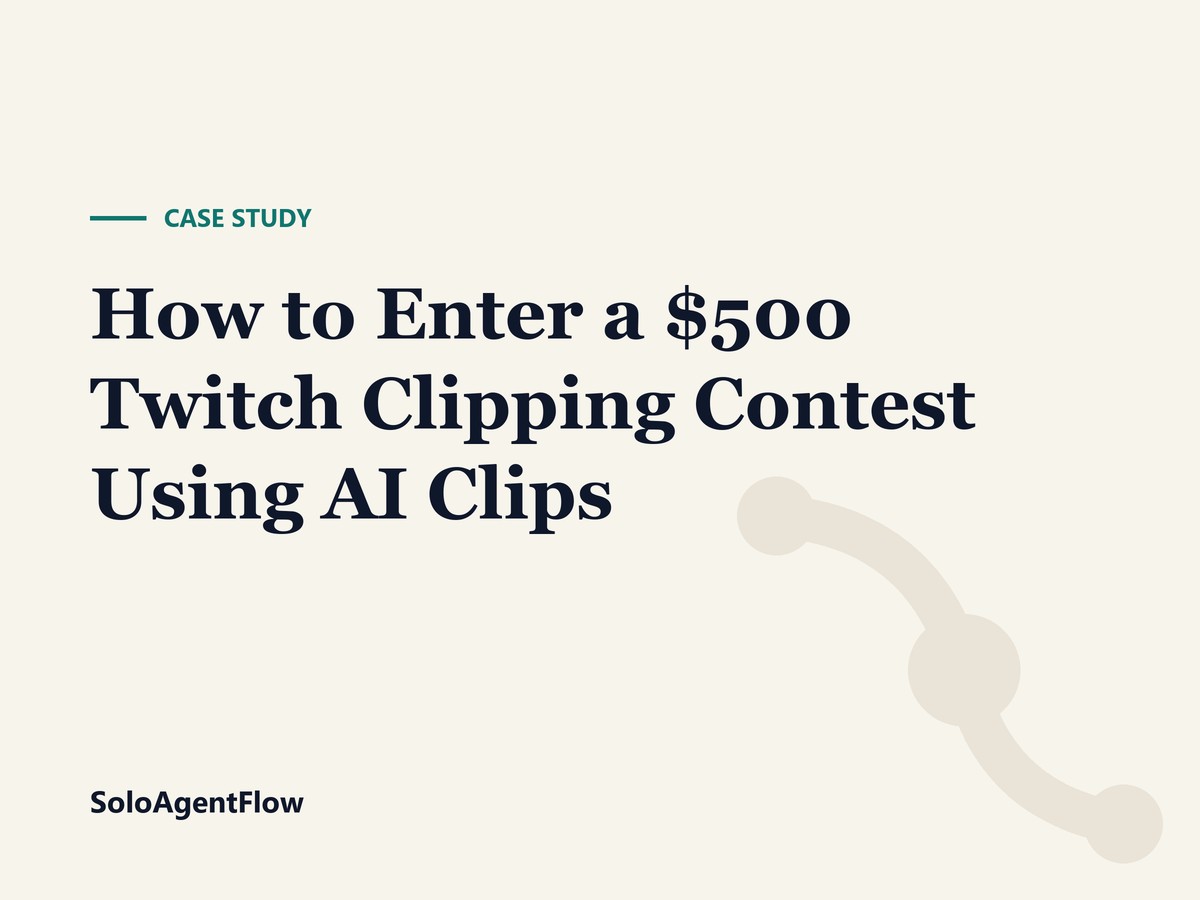 How to Enter a $500 Twitch Clipping Contest Using AI Clips